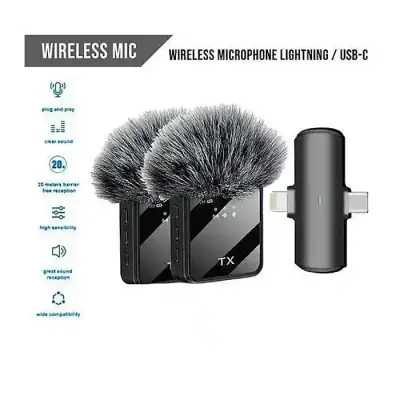 F15-2 Wireless Microphone 2 in 1 Collar Android & IPhone